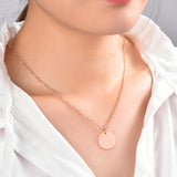 Round Tag Chain Necklace