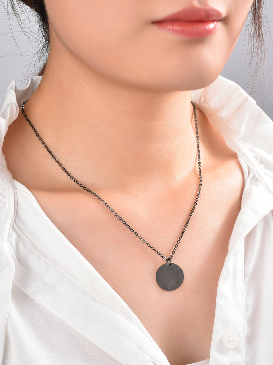 Round Tag Chain Necklace