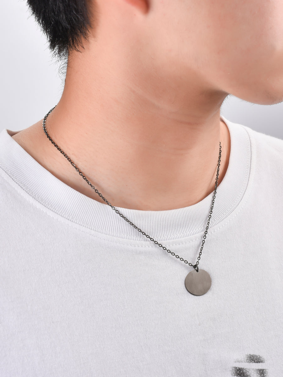Round Tag Chain Necklace