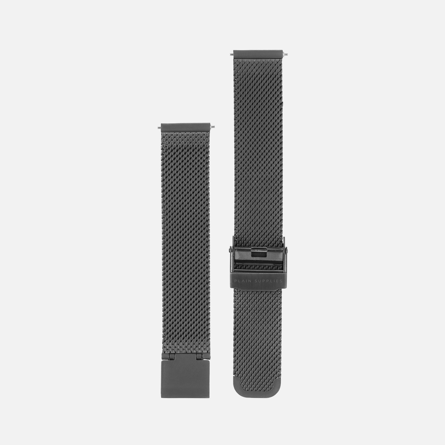 [Seconds & Sample Sale] 16/18/20mm Stainless Steel Mesh - Gunmetal