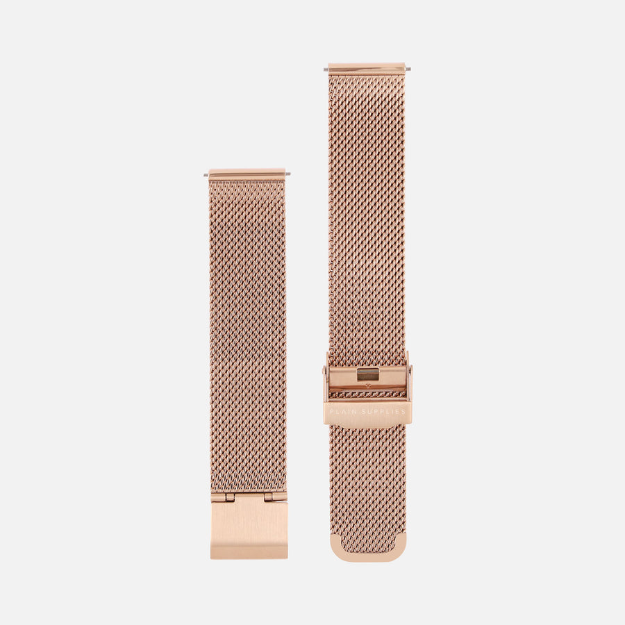 16/18/20mm Stainless Steel Mesh - Rose Gold