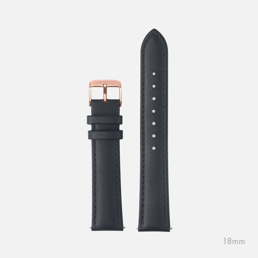 [Seconds & Sample Sale] 18mm Mickey Stitched Leather Straps - Grey