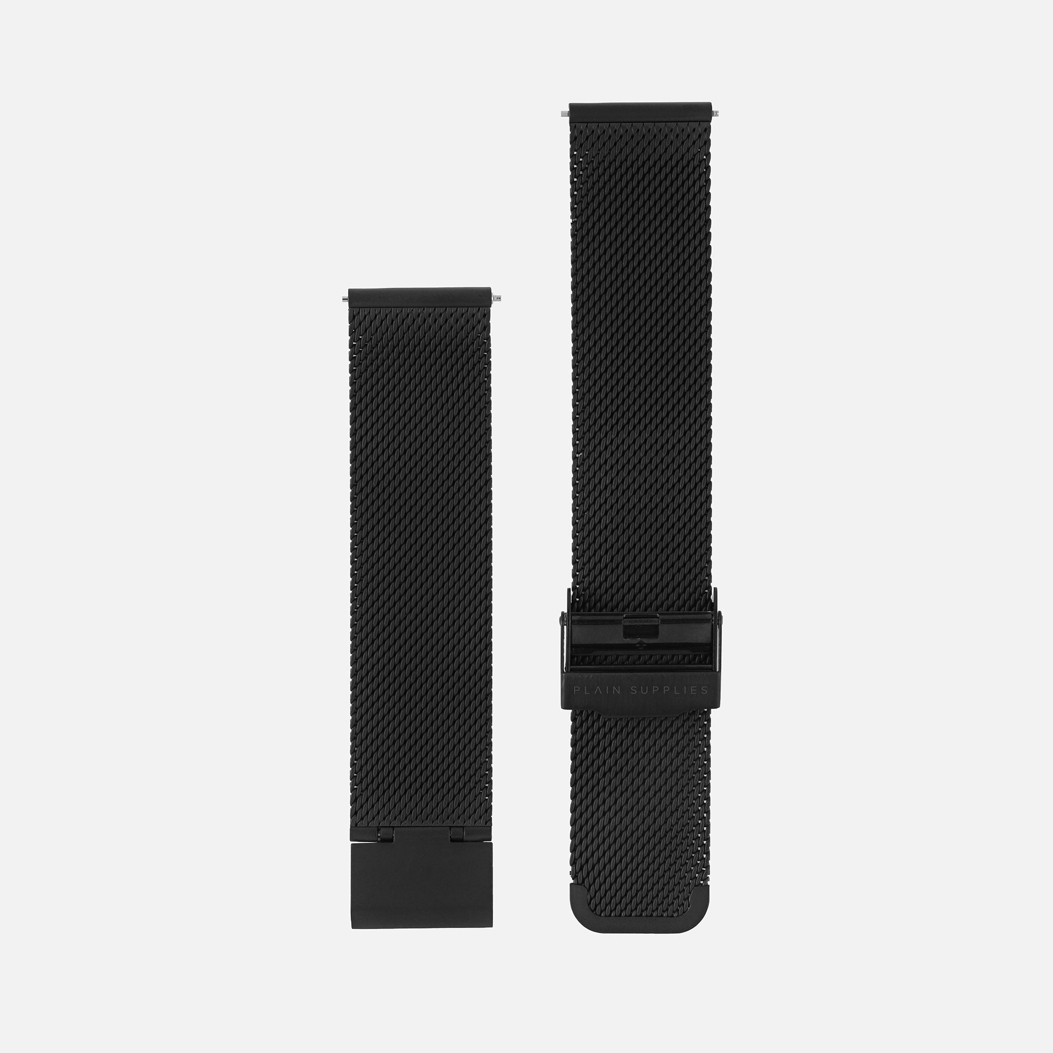 [Seconds & Sample Sale] 16/18/20mm Stainless Steel Mesh - Black