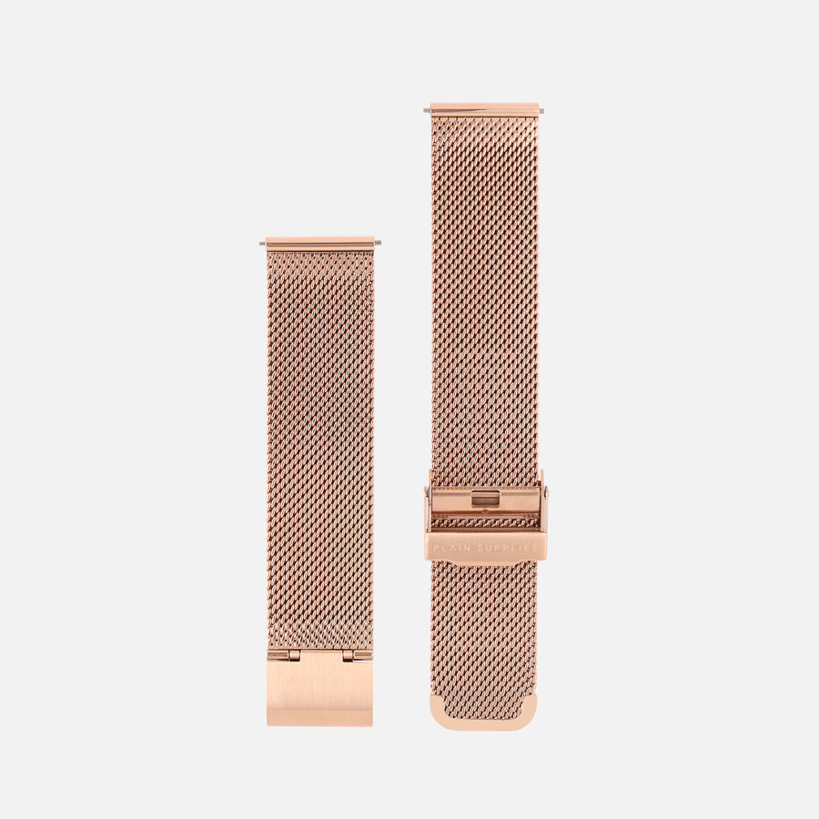 16/18/20mm Stainless Steel Mesh - Rose Gold