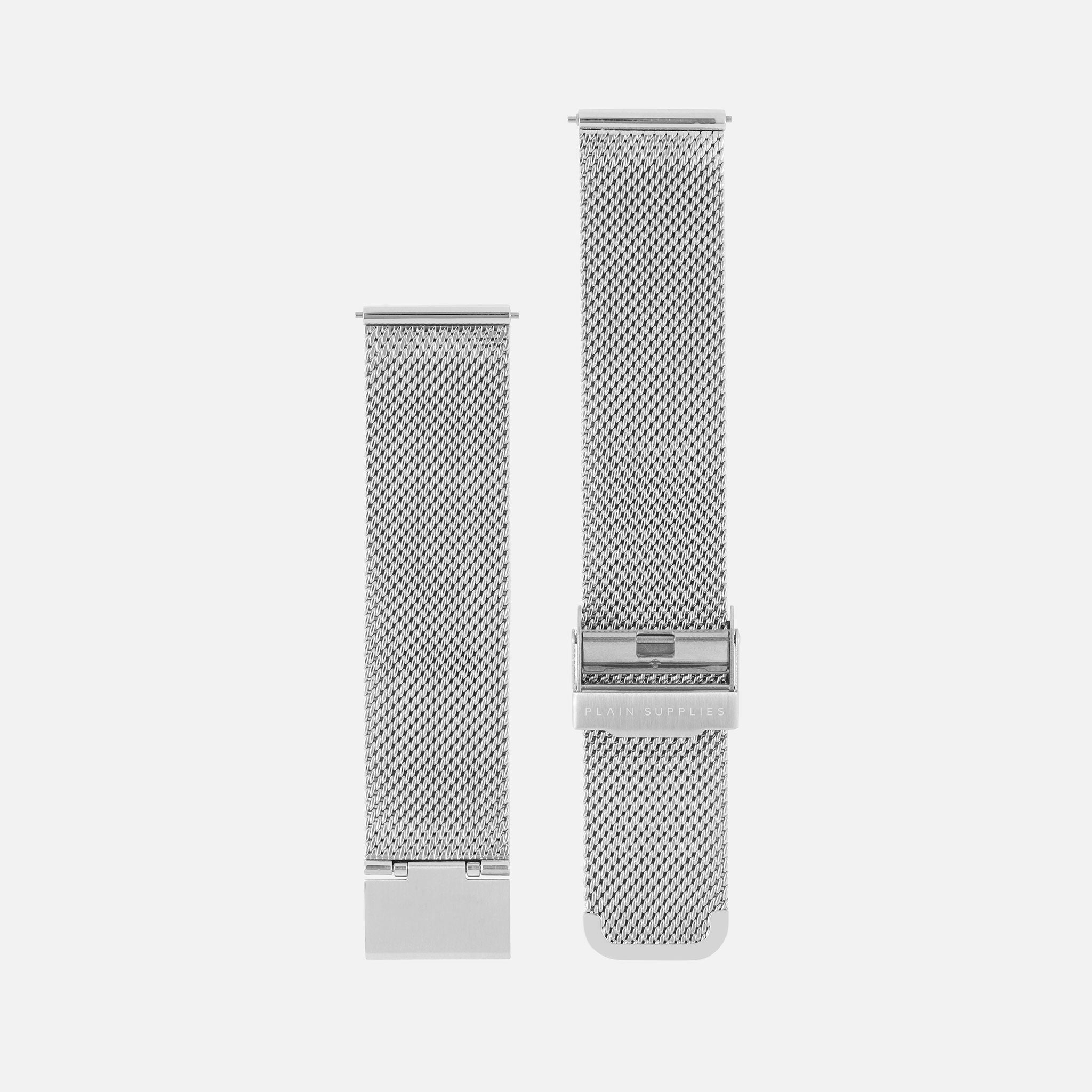 [Seconds & Sample Sale] 16/18/20mm Stainless Steel Mesh - Silver