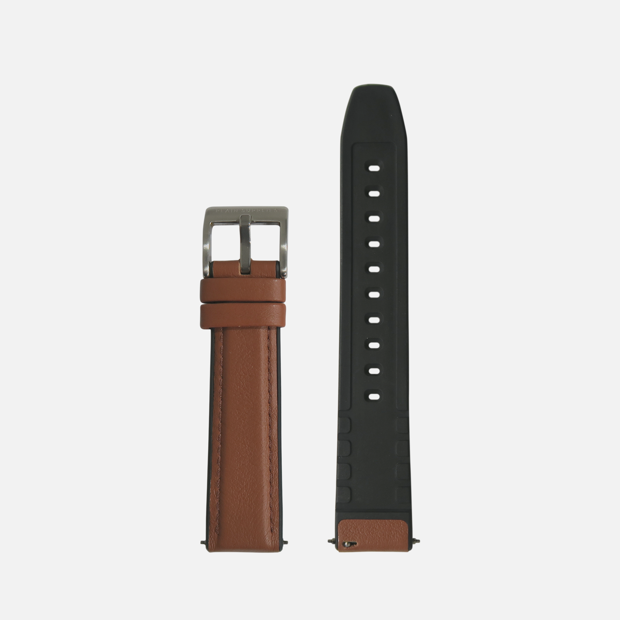 20/22mm Leather Hybrid Strap