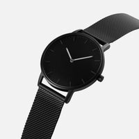 Signatur black leather watch hotsell